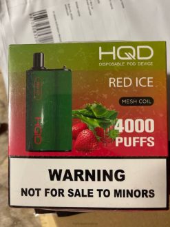 HQD BOX 4000 bocanadas hielo rojo 84J2106 HQD vapers