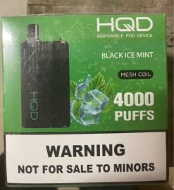 HQD BOX 4000 bocanadas menta helada negra 84J2108 HQD flavors vape