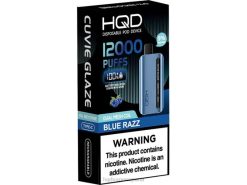 HQD CUVIE GLAZE vaporizador desechable 12000 Razz azul 84J2137 best HQD flavors