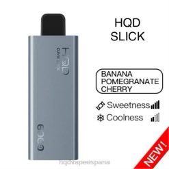 HQD CUVIE SLICK 6000 bocanadas cereza de granada de plátano resbaladiza 84J222 HQD vape españa