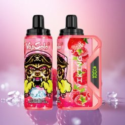 VapSolo VIKING 12000 Puffs Helado de Fresa y Frambuesa con 22ml y Nicotina 20mg/ml
